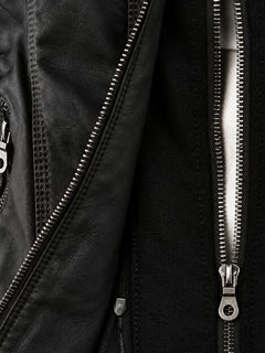Women's Waterproof Faux Leather Hooded Jacket