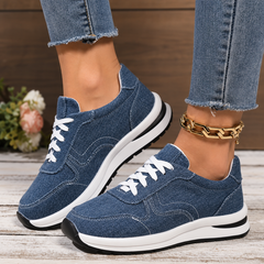 Zapatillas Barefoot de Lona para Mujer con Cordones