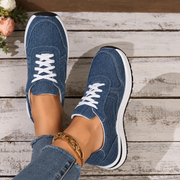 Zapatillas Barefoot de Lona para Mujer con Cordones