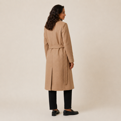 Abrigo Largo Mujer con Cinturón - Elegante Invierno