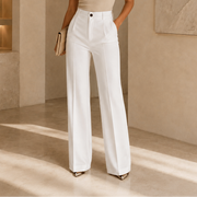 Pantalón Ancho Plisado de Talle Alto para Mujer