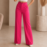 Pantalón Ancho Plisado de Talle Alto para Mujer