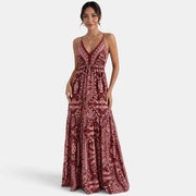 Women's Summer Boho Maxi Dress with Straps