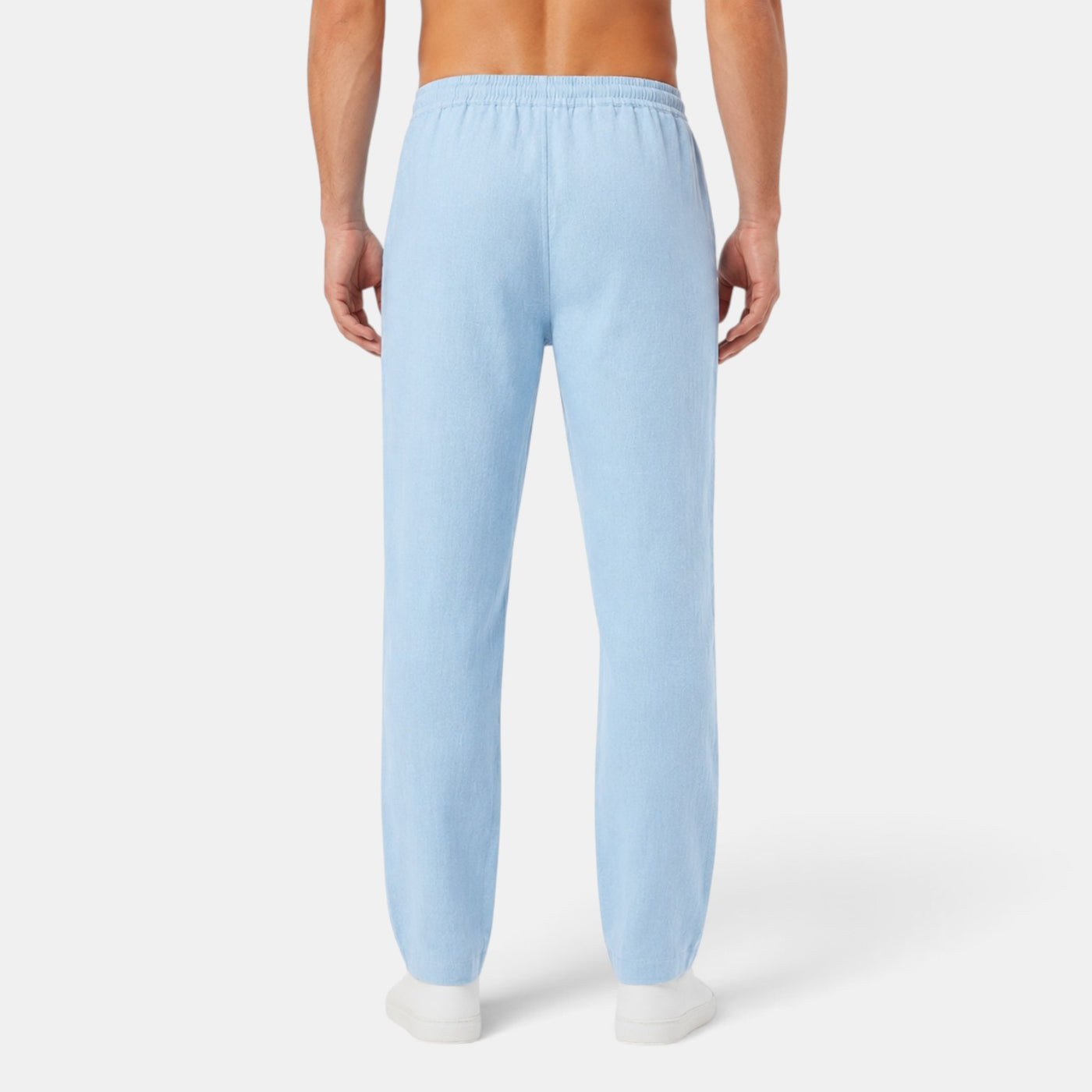 Pantalón Hombre Lino con Cintura Elástica Casual Verano