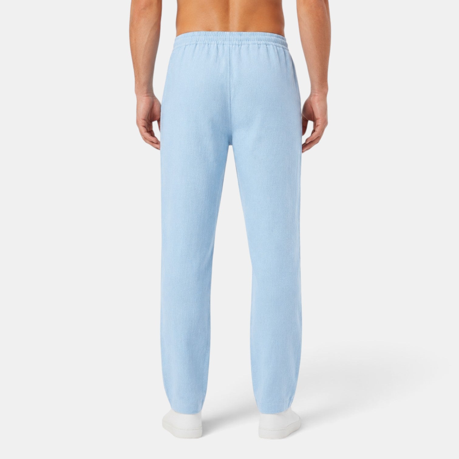 Pantalón Hombre Lino con Cintura Elástica Casual Verano