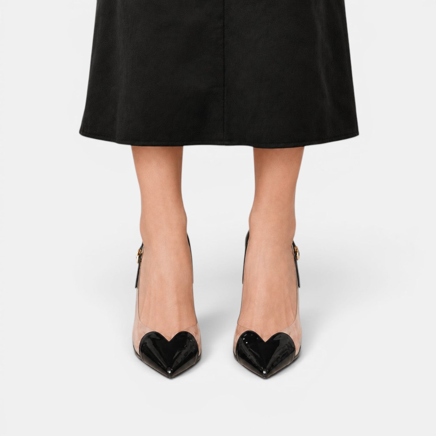Tacones Transparentes Mujer Corazón