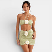 Bikini Mujer Beige 3 Piezas