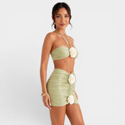 Bikini Mujer Beige 3 Piezas