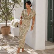 Vestido Maxi Verde Elegante Mujer