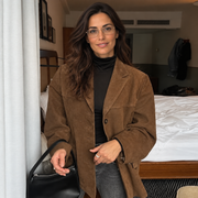 Chaqueta de Piel de Ante Vintage Mujer con Bolsillos