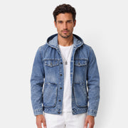 Sudadera Vaquera Hombre con Capucha