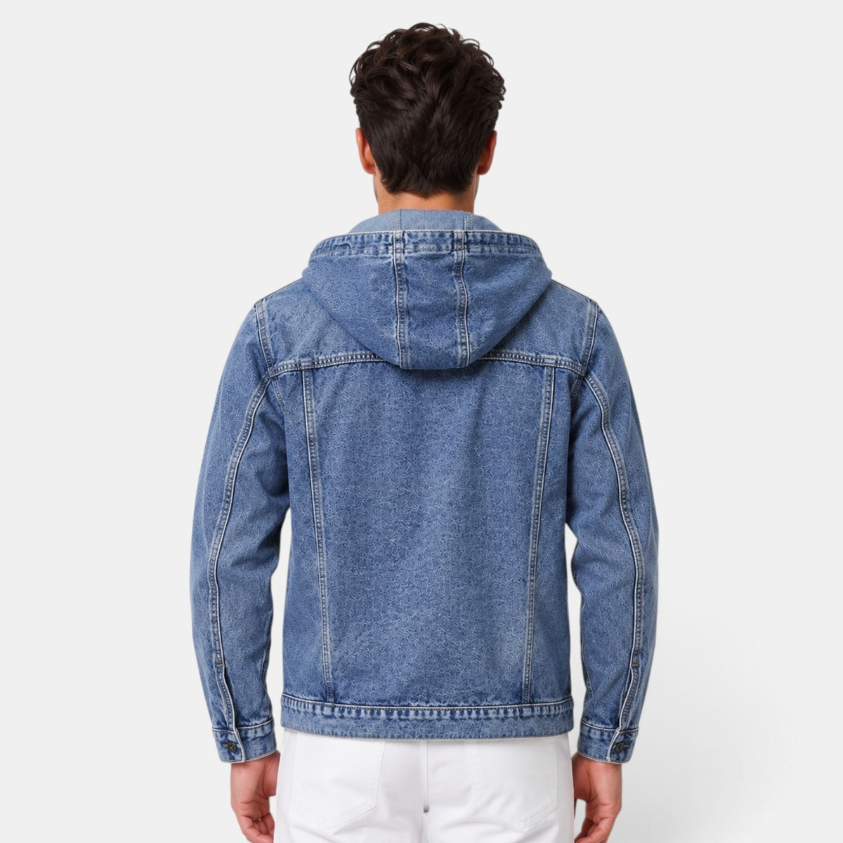 Sudadera Vaquera Hombre con Capucha