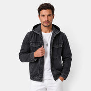 Sudadera Vaquera Hombre con Capucha