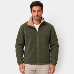 Men's Sherpa-Lined Full-Zip Fleece Jacket
