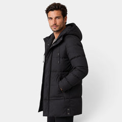 Chaqueta Hombre Invernal Acolchada Gruesa con Capucha