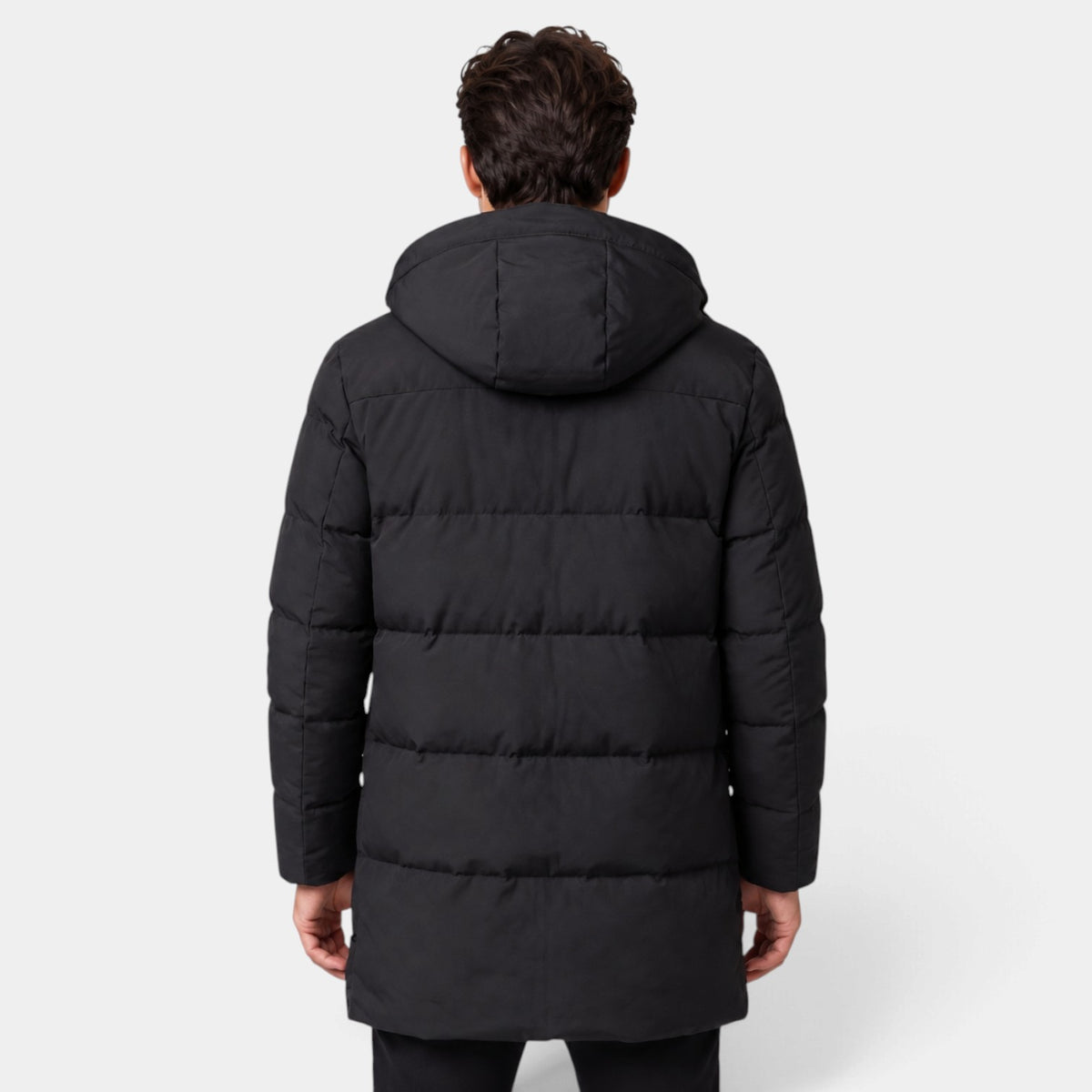 Chaqueta Hombre Invernal Acolchada Gruesa con Capucha