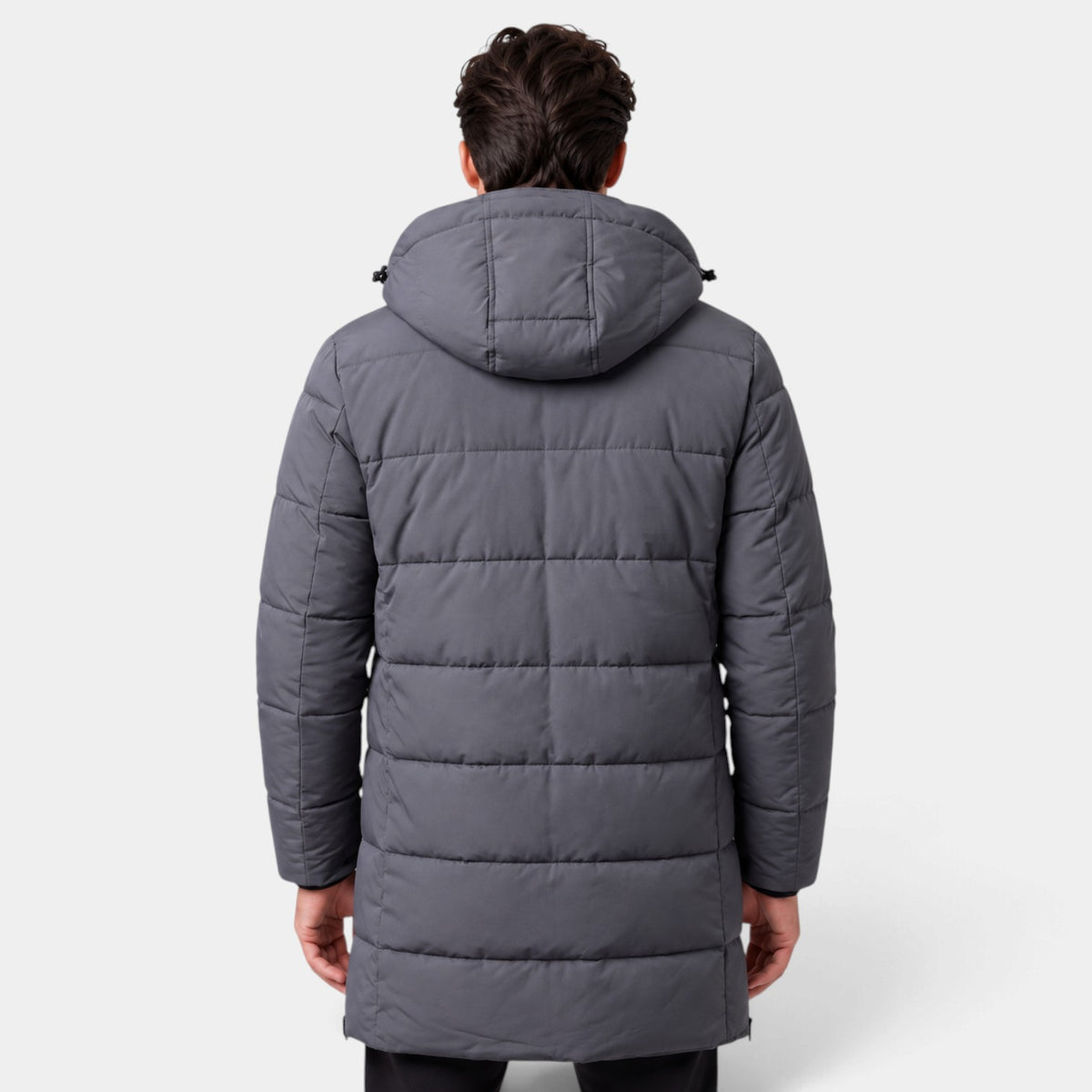Parka Hombre Acolchada Cortavientos con Capucha