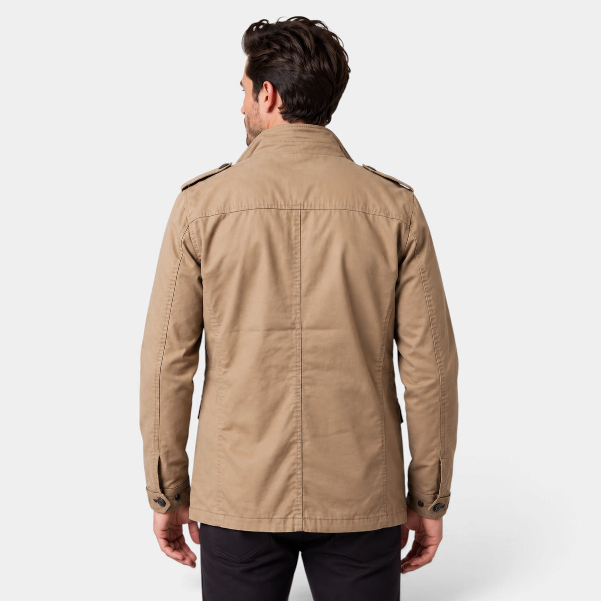 Chaqueta Hombre Acolchada Entallada con Hombreras Clásica