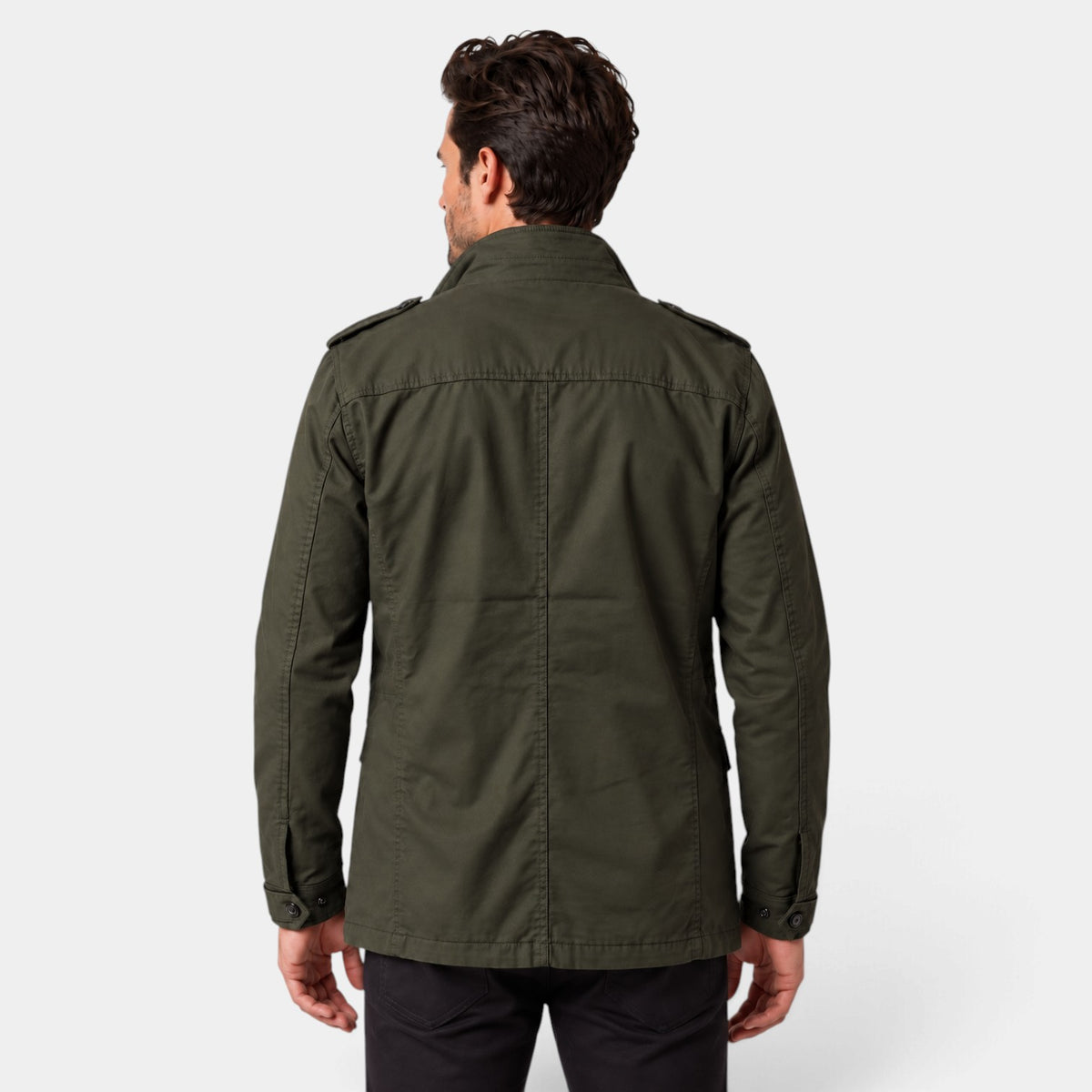 Chaqueta Hombre Acolchada Entallada con Hombreras Clásica