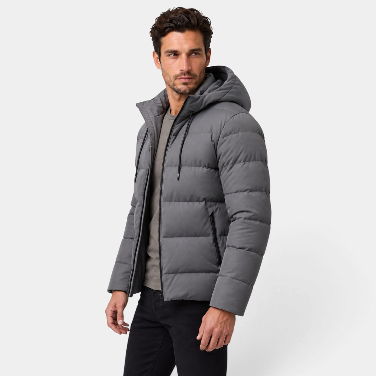 Chaqueta Hombre Invernal Acolchada Resistente a la Intemperie