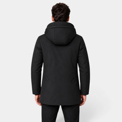 Parka Hombre con Capucha y Forro Acolchado Largo Medio