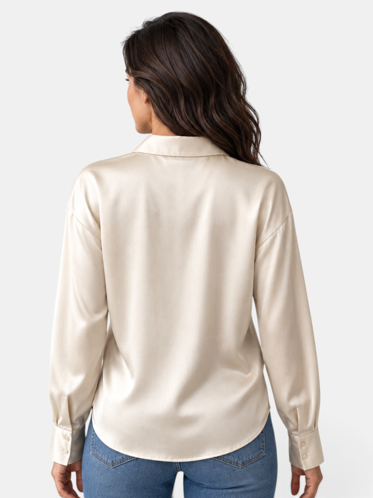 Camisa Mujer Seda Elegante Clásica