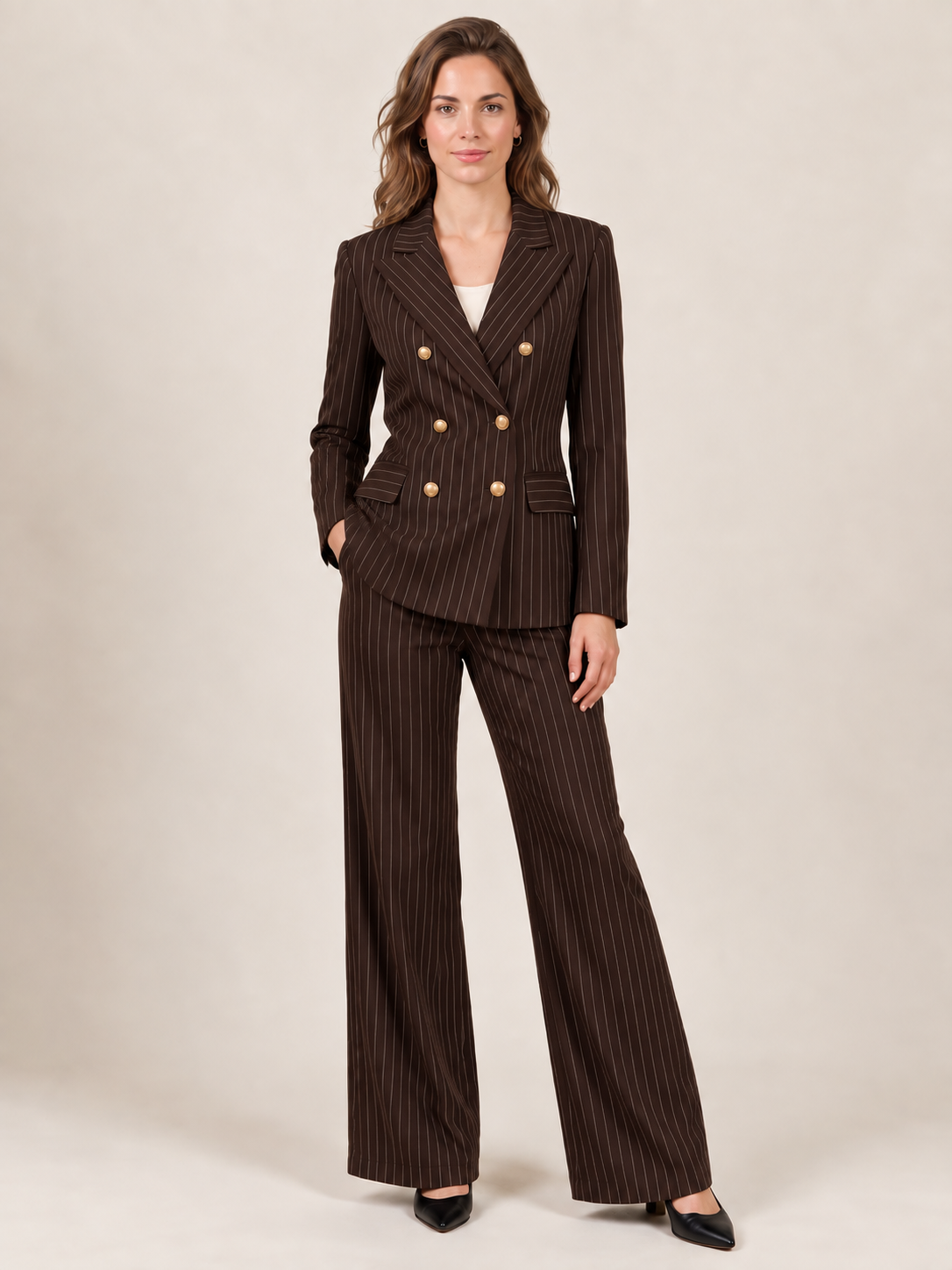 Traje Mujer Raya Diplomática Americana Cruzada