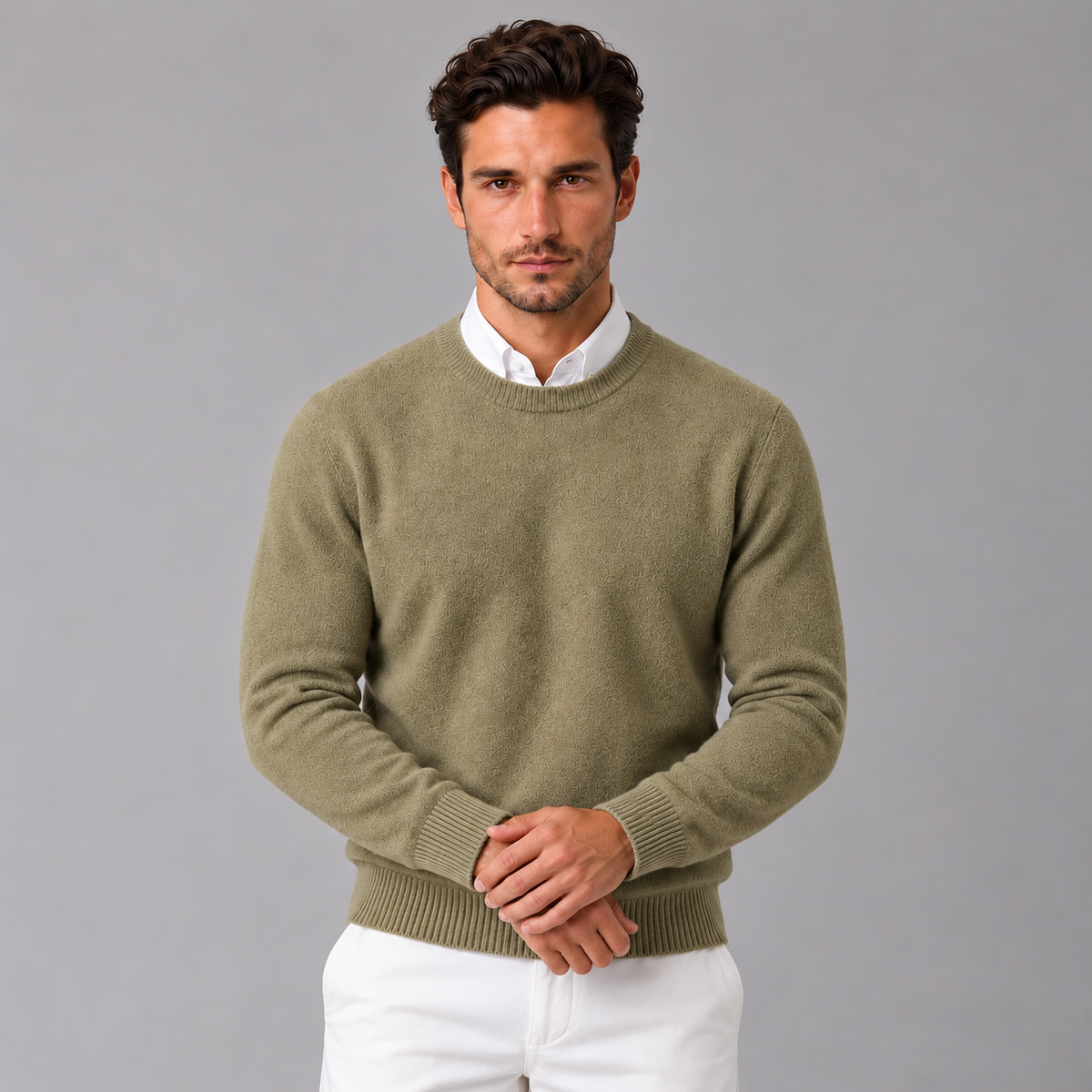 Jersey de Cachemira para Hombre de Corte Clásico
