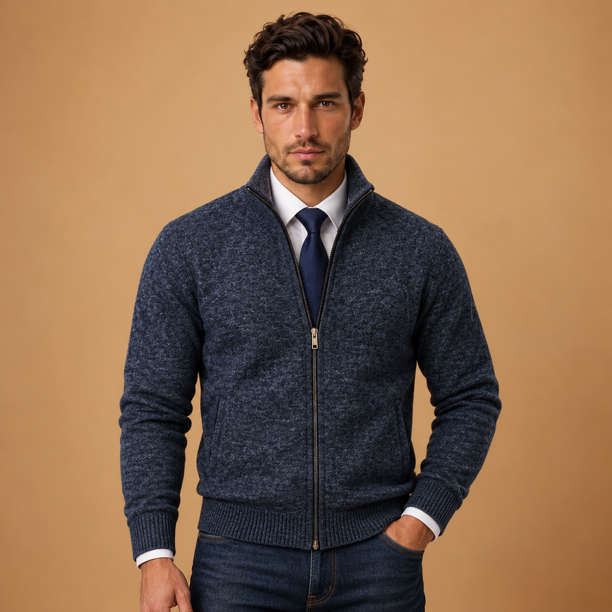 Men's Full-Zip Knit Cardigan Sweater - Classic Fit