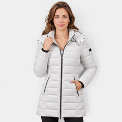 Women's Hooded Midi Puffer Coat