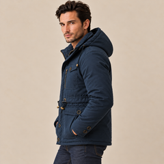 Men's Hooded Winter Utility Jacket - Warm Field Coat