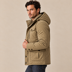Men's Hooded Winter Utility Jacket - Warm Field Coat