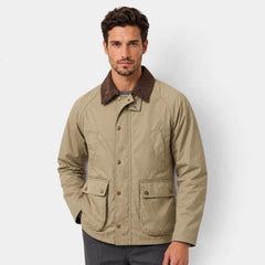 Men's Vintage Workwear Jacket with Corduroy Collar