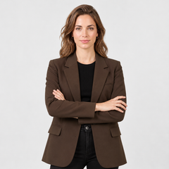 Blazer Entallado Marrón para Mujer, Casual o de Oficina