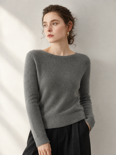 Jersey Mujer de Cachemira Cuello Barco