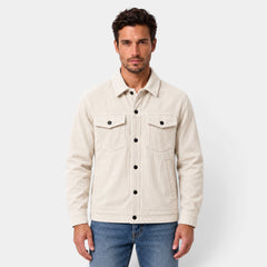 Men's Corduroy Snap-Button Overshirt