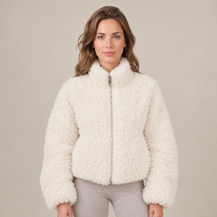 Chaqueta Mujer de Borreguito con Cremallera