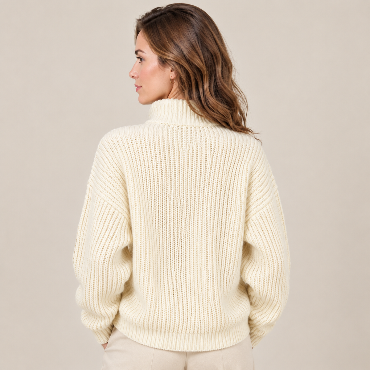 Women's Textured Knit Half-Zip Sweater - Quarter Zip Pullover