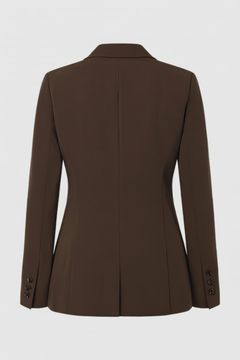 Blazer Entallado Marrón para Mujer, Casual o de Oficina