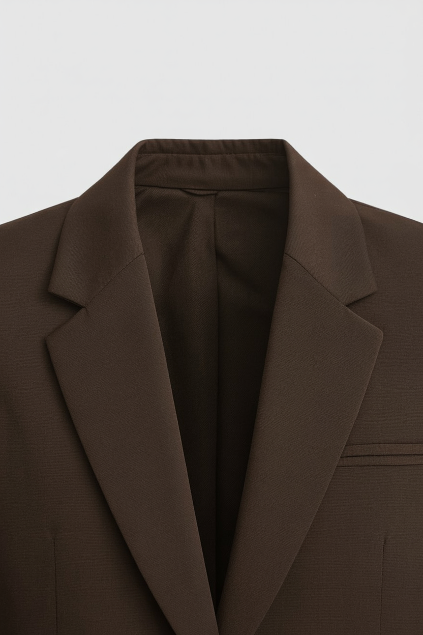 Blazer Entallado Marrón para Mujer, Casual o de Oficina