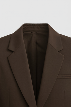 Blazer Entallado Marrón para Mujer, Casual o de Oficina
