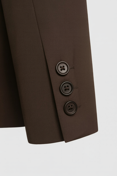Blazer Entallado Marrón para Mujer, Casual o de Oficina