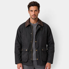 Men's Vintage Workwear Jacket with Corduroy Collar