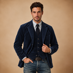 Men's Retro Corduroy Blazer - Winter Sport Coat