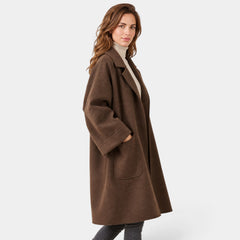 Abrigo Largo de Lana Suave para Mujer
