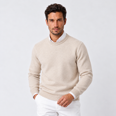 Men's Cashmere Crew Neck Sweater - Classic Pullover