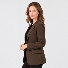 Blazer Entallado Marrón para Mujer, Casual o de Oficina