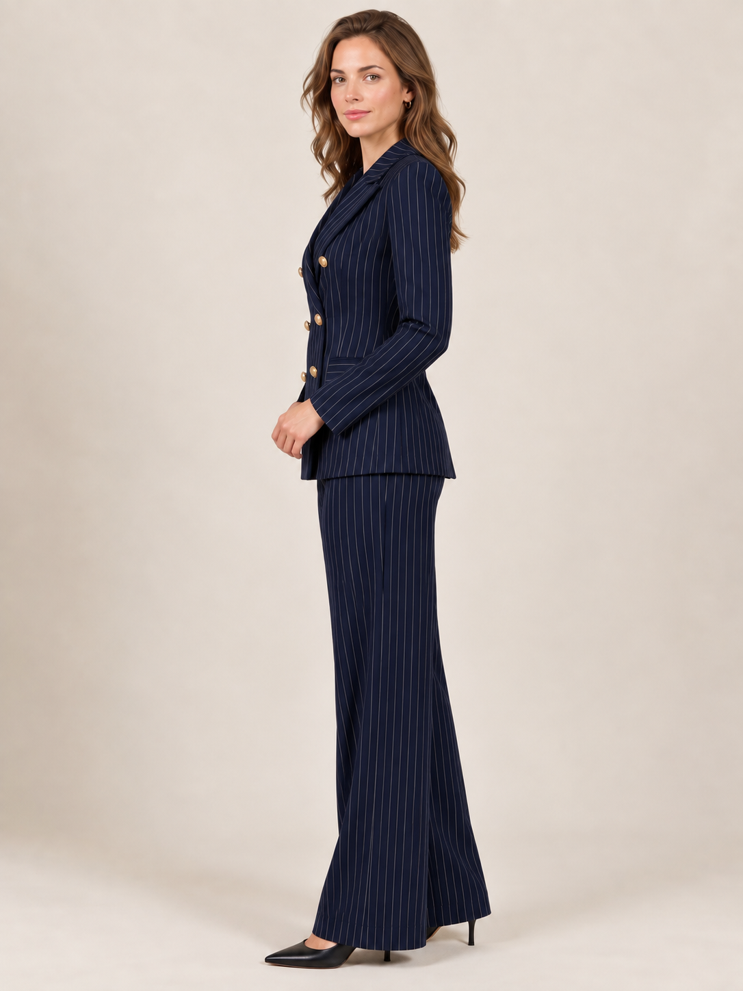Traje Mujer Raya Diplomática Americana Cruzada