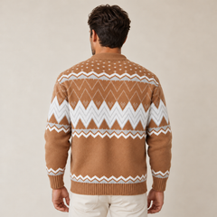 Cárdigan Hombre Estampado con Cuello Chal