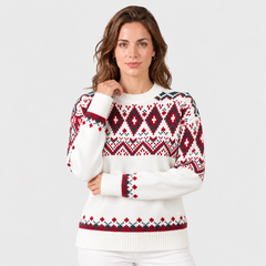 Jersey Navideño de Mujer Oversize de Punto Suave para Invierno